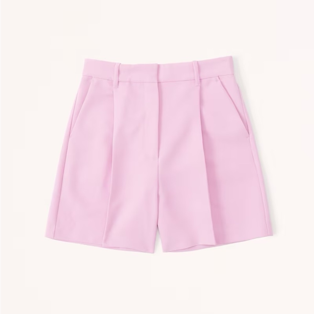 NWT Abercrombie Ultra High Rise Tailored Shorts Pink